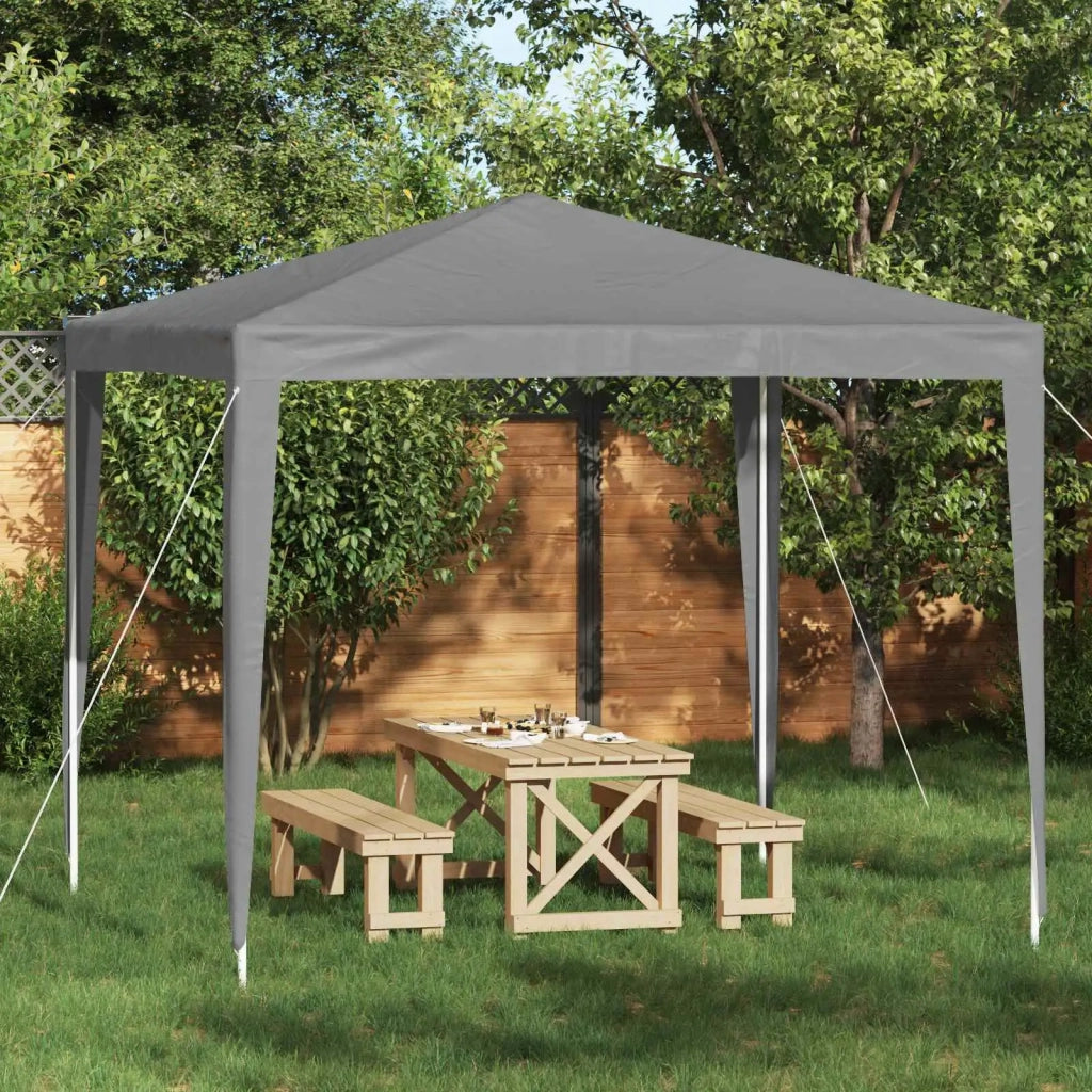 Tenda Party 250 x 250 x 240 cm Grigio Chiaro PE e Acciaio 42032987