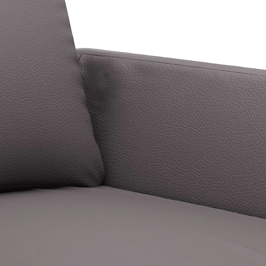 Divano a 3 Posti Grigio 180 cm in Similpelle