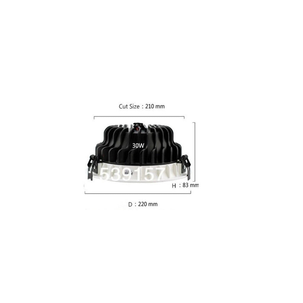 Trade Shop - Faretto Faro Led Cob 30w Gml Incasso Molla Alette Luce Bianco Fredda Calda - -bianco Freddo      -