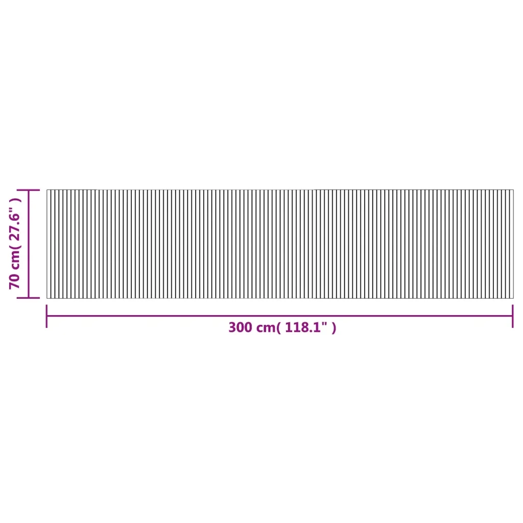 Tappeto Rettangolare Marrone Scuro 70x300 cm in BambÃ¹