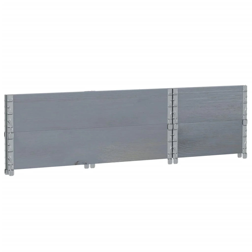 Fioriera rialzata per piante fiori terrazzo giardino 100 x 50 cm legno massello di pino grigio 02_0037281