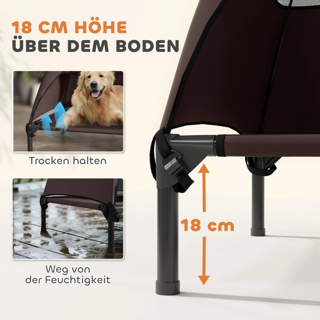 Cuccia per Cani da Esterno con Tetto ¨C Zephmum ¨C 106x76x99 cm Marrone