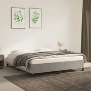 Giroletto senza Materasso Grigio Chiaro 180x200 cm Velluto 347336