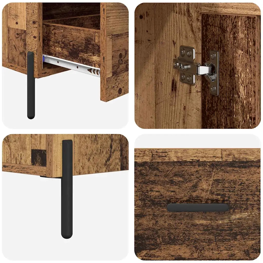 Credenza con Cassetto-Buffet-Armadio da cucina Corona Legno vecchio 69,5 x 31 x 115 cm