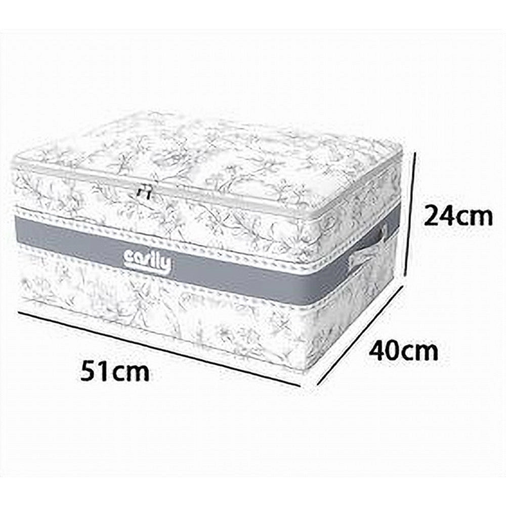 Trade Shop - Box Portatutto Scatola Salvaspazio Contenitore Organizer 51x40x24cm Fantasia 87320 -