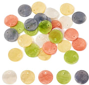 Accessori 30 pezzi, con conchiglia stampata, per creare gioielli, orecchini, appigli per conchiglie, DIY, leggero, materiale naturale