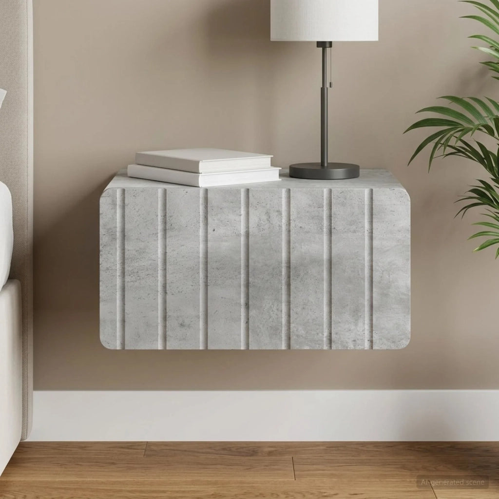 Mobiletto da notte a muro Grigio Cemento 49 x 34,5 x 24 cm 898281