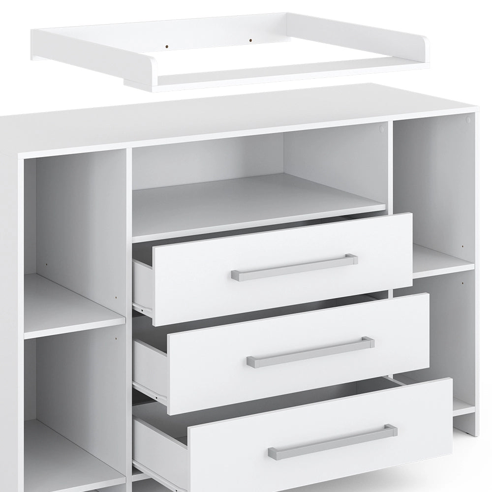 Vicco Fasciatoio Bianco 143 x 100 cm XL con cassetti