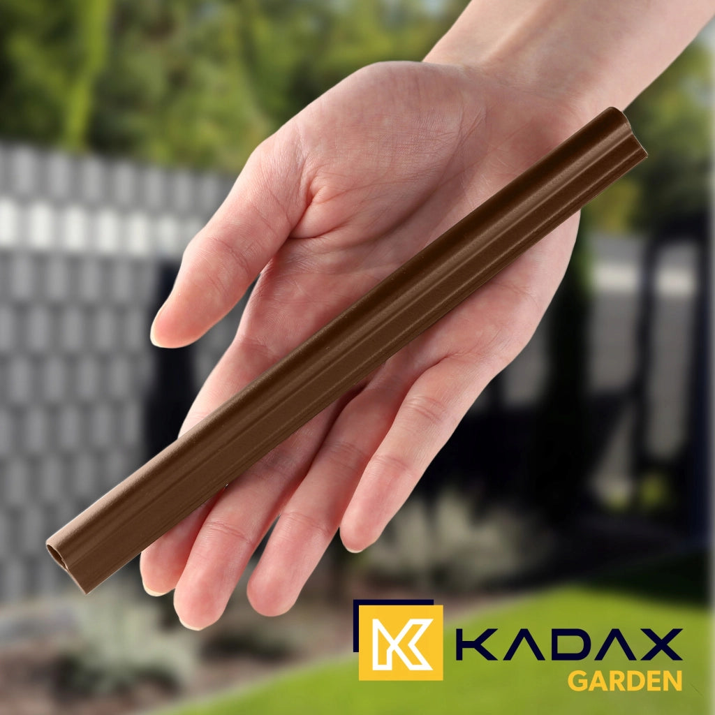 Clip KADAX da 19 cm per nastro per recinzione, ganci per nastro per recinzione, colore marrone, confezione da 6 pezzi