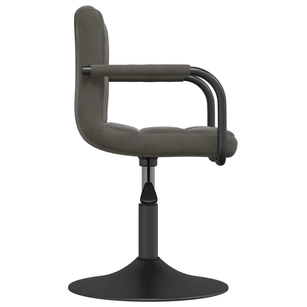 Sedie da Pranzo Girevoli 2 pz Grigio Scuro in Velluto 334618