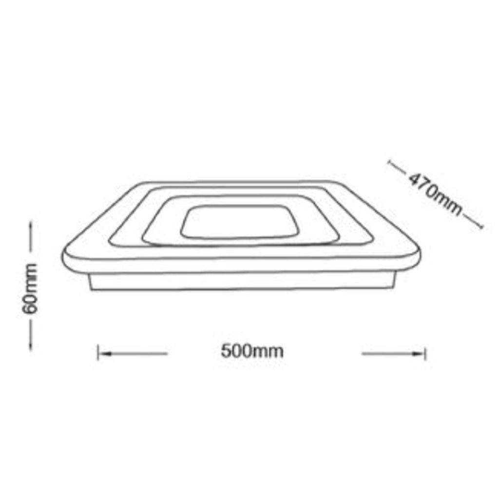 Plafoniera moderna LED 64W design geometrico lampada BLUETOOTH 3 step luce camera da letto ufficio con telecomando