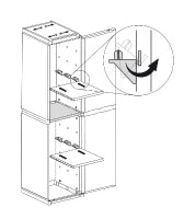 MONGARDI Armadio in Resina Alto 1 Anta con Ripiani Regolabili (Interno/Esterno) 34x40x165 cm