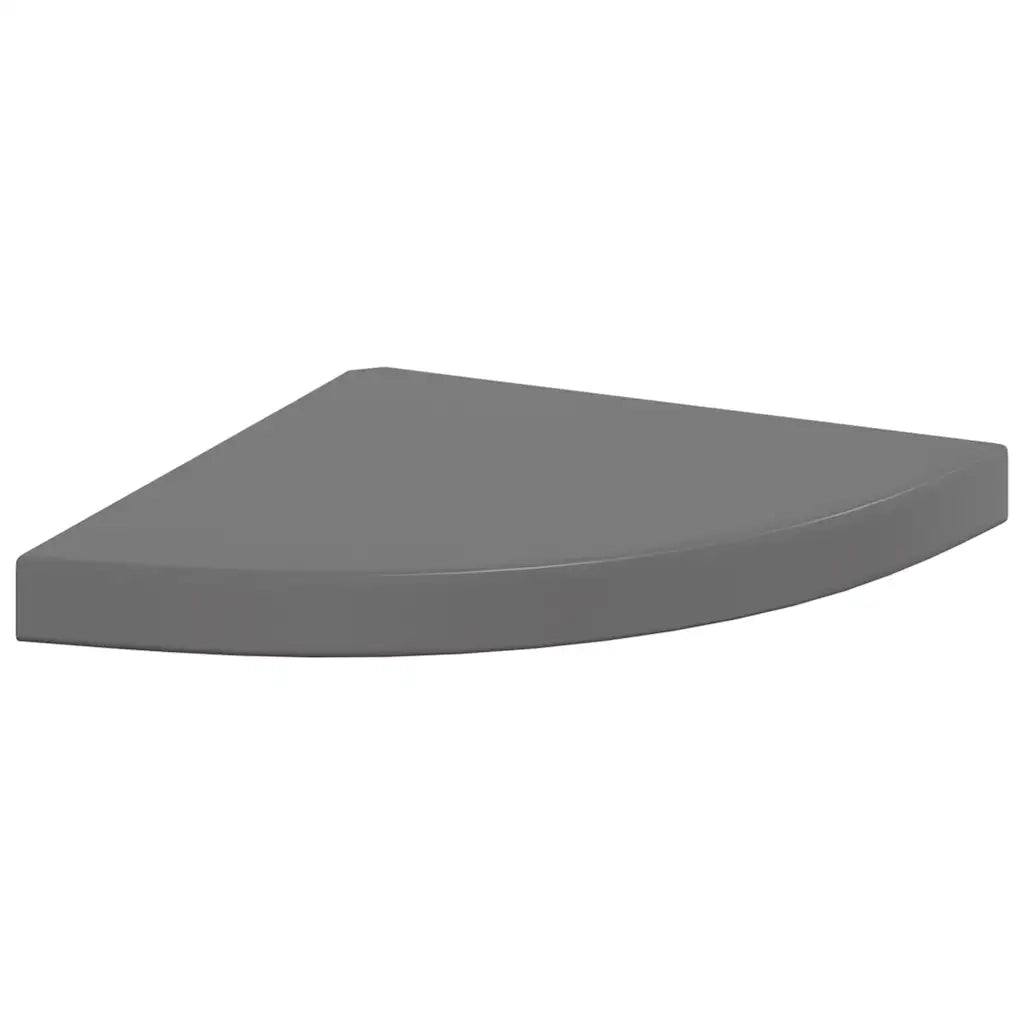 Scaffale Angolare a Parete Grigio Lucido 35x35x3,8 cm in MDF cod mxl 59997