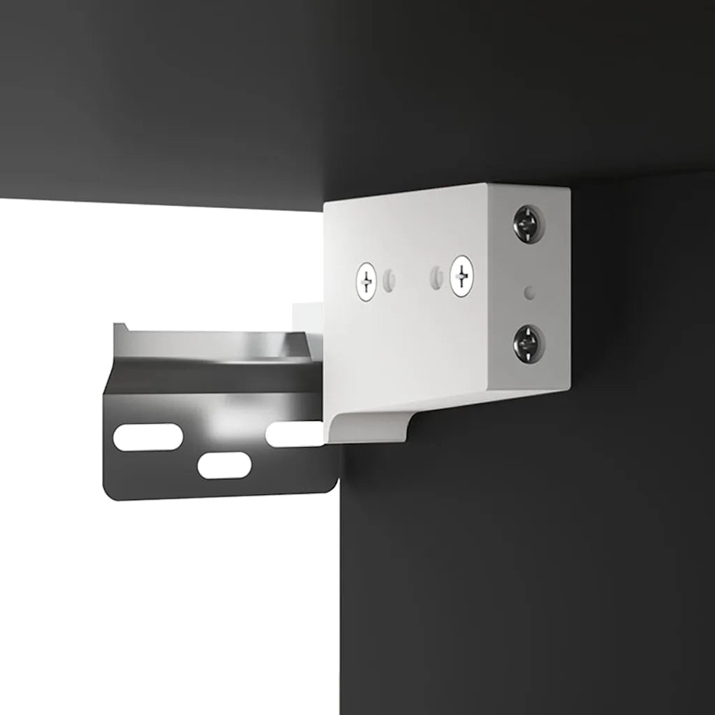 Mobile a Specchio con LED Nero 76x15x55 cm CFW8917873