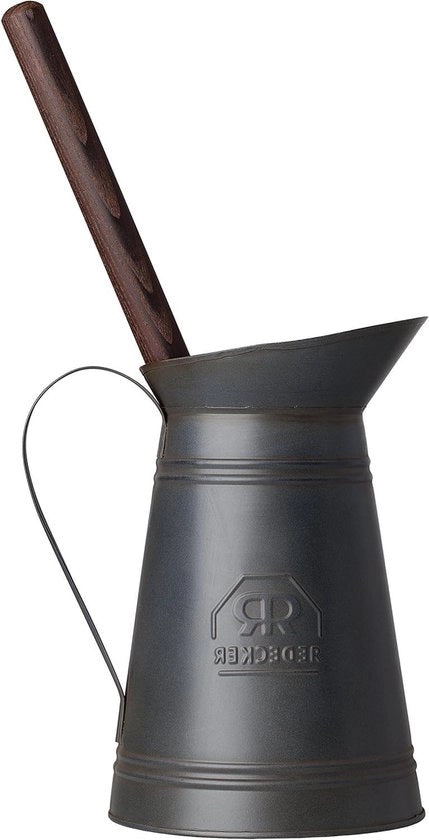 Spazzola per il water in contenitore metallico - metallo nero lucido - accessori per la toilette