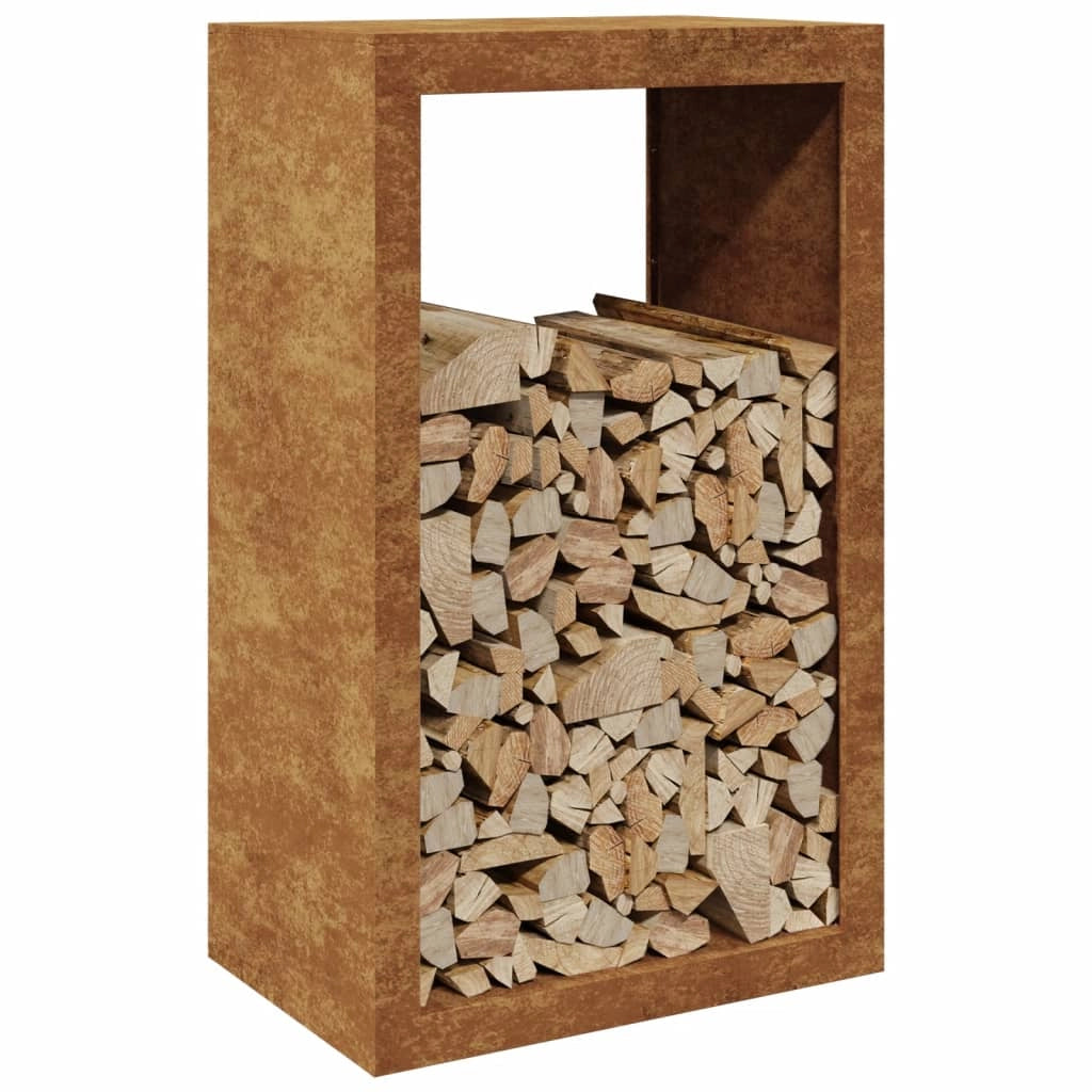 Portalegna 60 x 40 x 100 cm Acciaio Corten Marrone 02_0043722