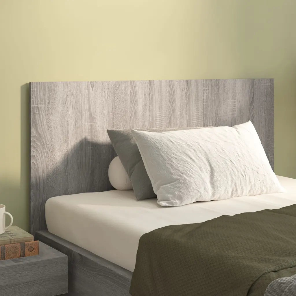 Testiera Letto-Testata-Testiera Decorativa Grigio Sonoma 120x1,5x80 cm Legno Ingegnerizzato