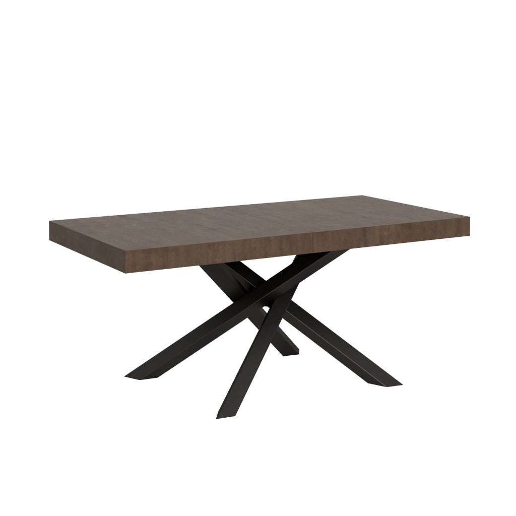Tavolo Allungabile 200-460x90x77 cm Volantis Noce Telaio Antracite