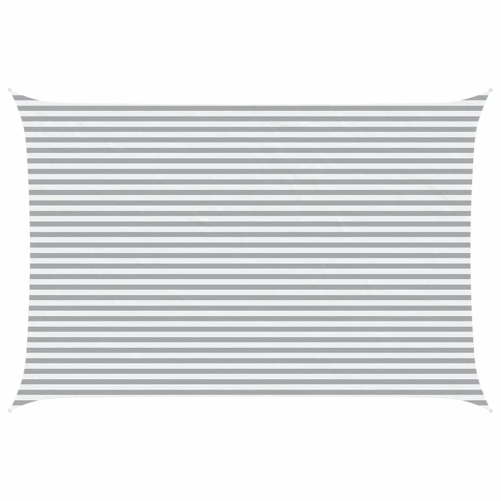 Vela da ombra solare Grigio chiaro e bianco 6 x 4 m