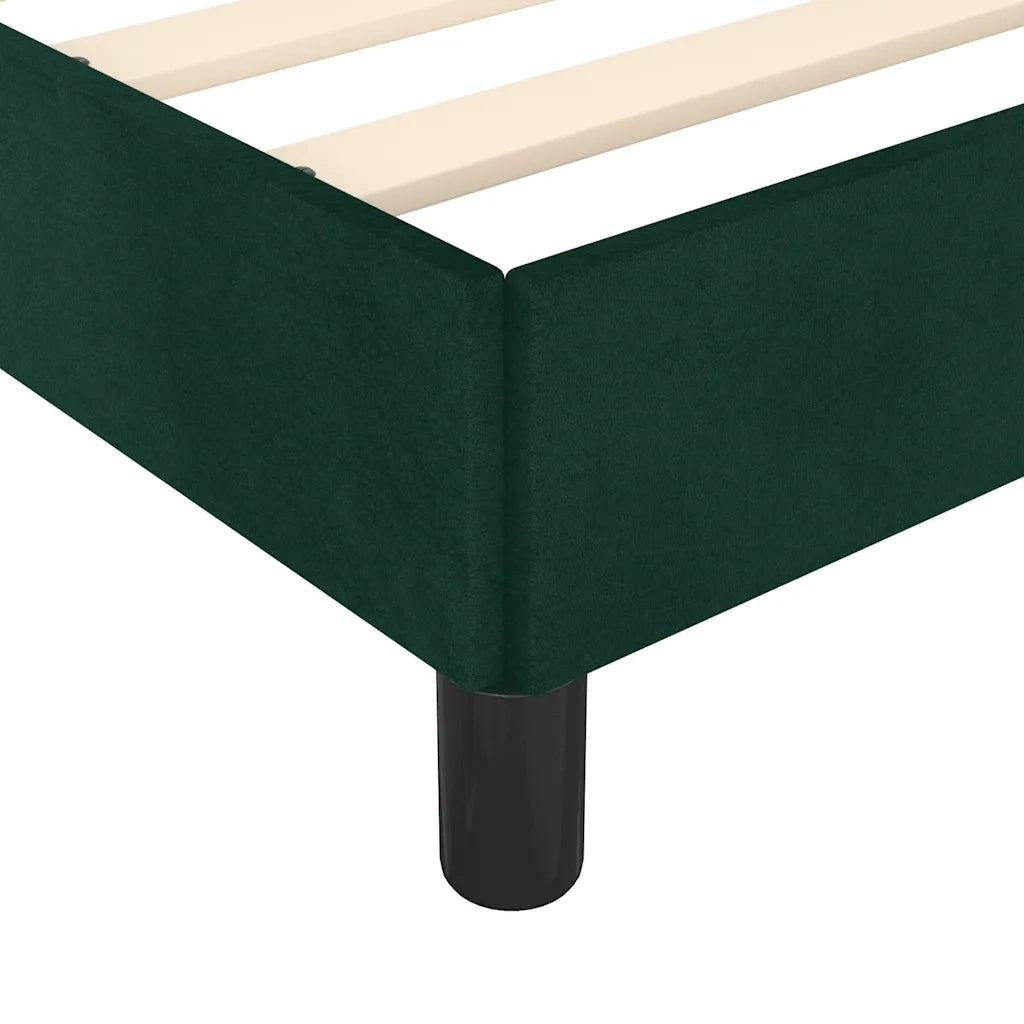 Giroletto senza Materasso Verde Scuro 120x200 cm in Velluto 3125626