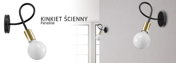 Lampada Da Muro Metallico Loft Paradise Gold APP516-1W