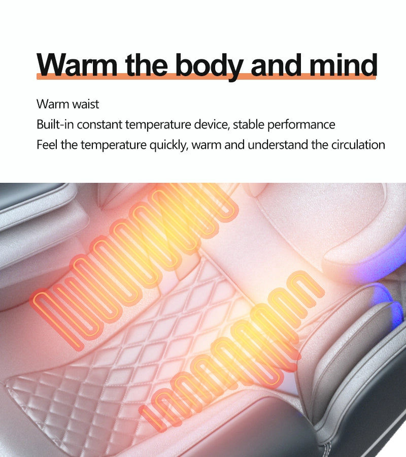 Poltrona massaggiante elettrica S9B per corpo intero con riscaldamento, Bluetooth e telecomando touch 24V