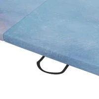 Tappetino da Ginnastica Pieghevole con Maniglie 180x60x5 cm Blu