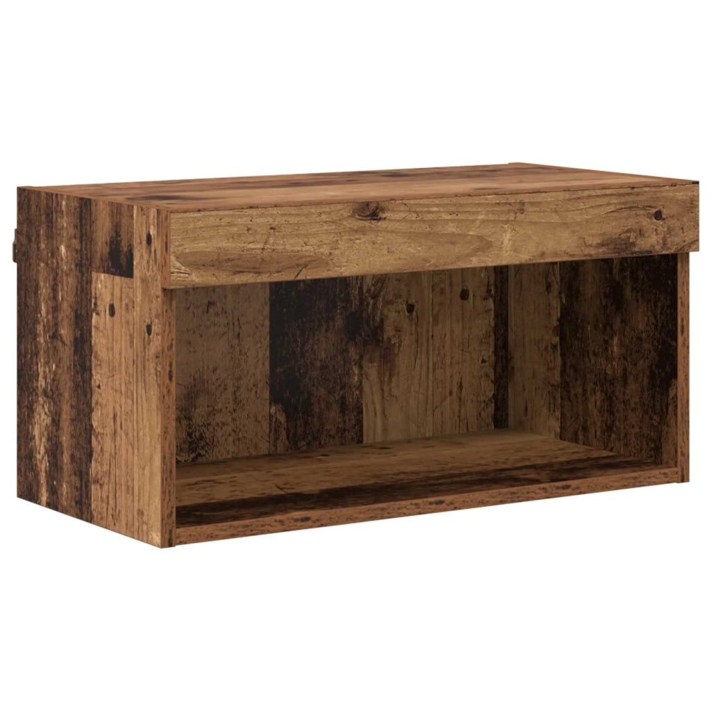 Unità a muro per TV con LED 5 pcs Legno vecchio 80 x 30 x 40 cm 3402968