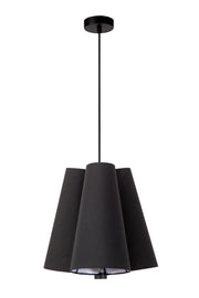 Lampada a sospensione Gregory lino nero E27 Ø34 Lucide