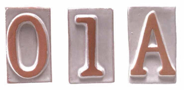 BL LETTERA E IN TERRACOTTA 5X9 CM- 6,0 blister