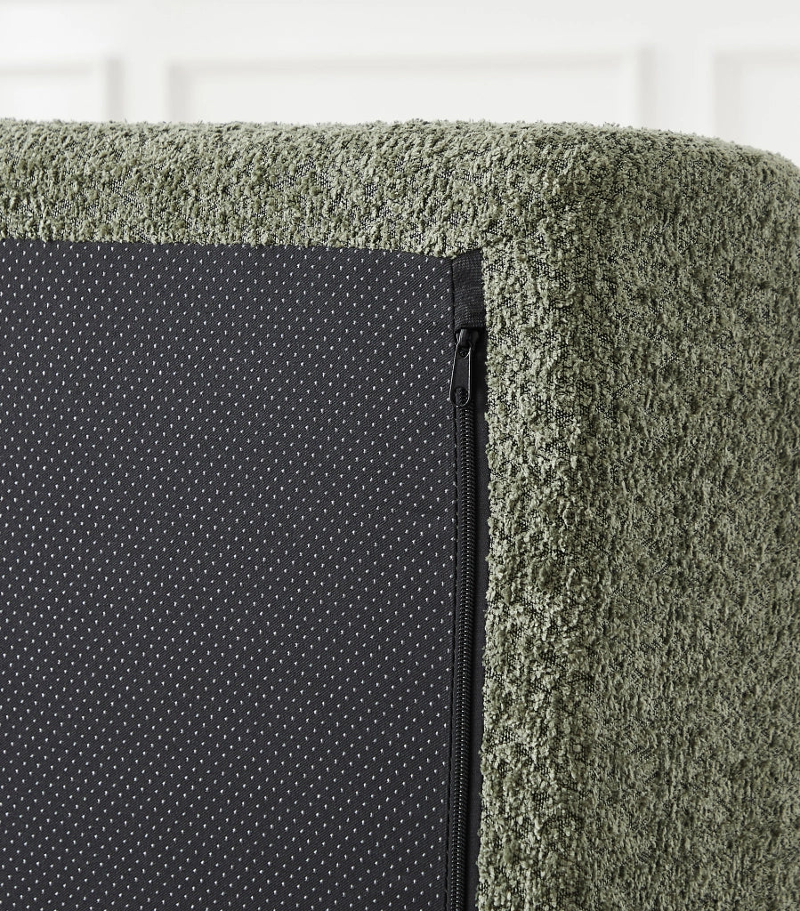 Desviae Divano letto modulare 4 in 1 in ciniglia verde con schienale regolabile 4 cuscini e base antiscivolo