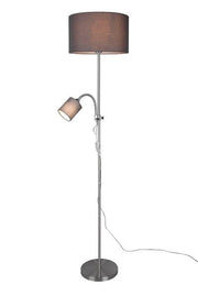Lampada da terra OWEN argento 2 luci E14/E27 RL 160cm