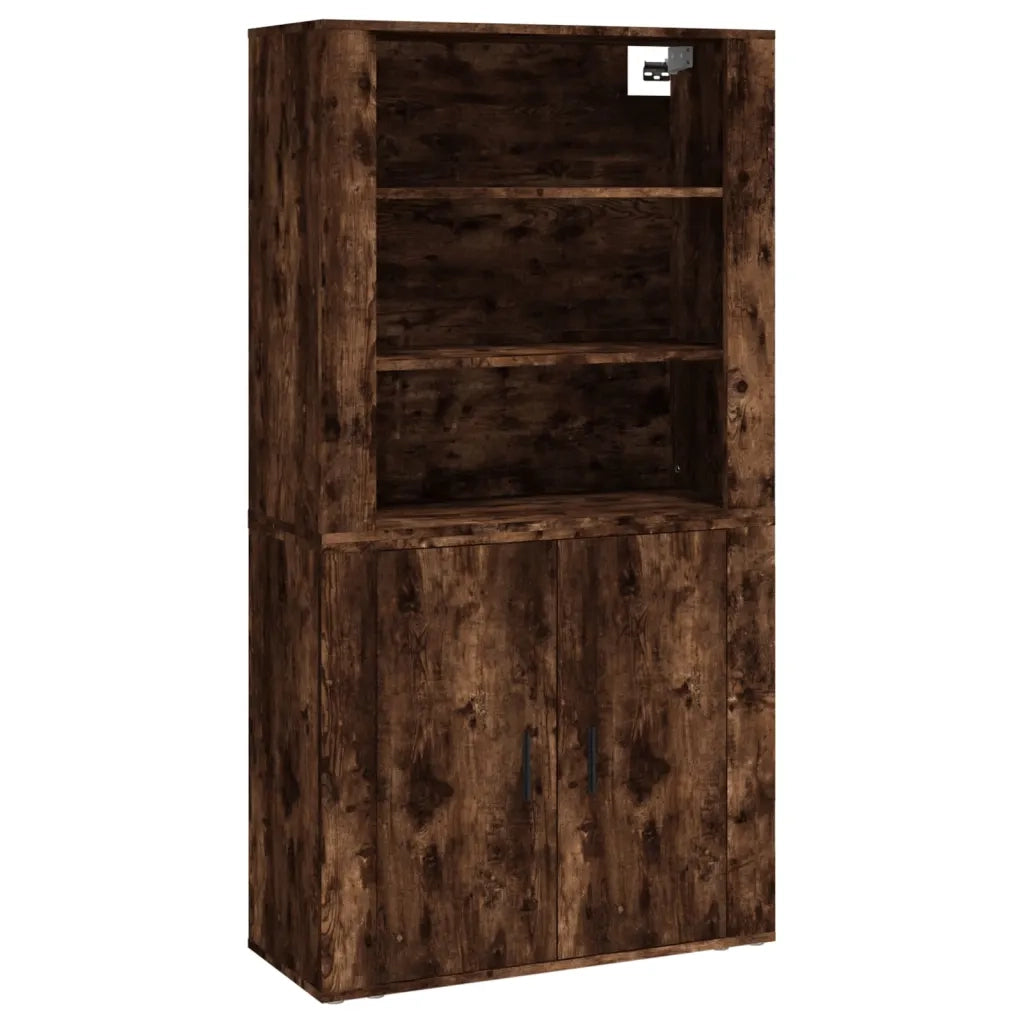 Credenza | Madia | Buffet da pranzo | Armadio da pranzo Rovere Fumo in Legno Multistrato