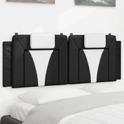 vidaXL Cuscino Testiera Nero e Bianco 152 cm in Similpelle
