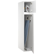 Gilroy, Armadio Multiuso 2 Ante 3 Ripiani Made in Italy, 35x195h cm Bianco