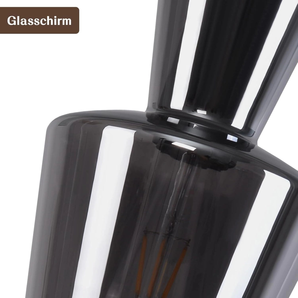 Lampada a Sospensione ZMH 1 luce grigio fum¨¦ E27 per sala da pranzo e camera da letto d¡®albergo