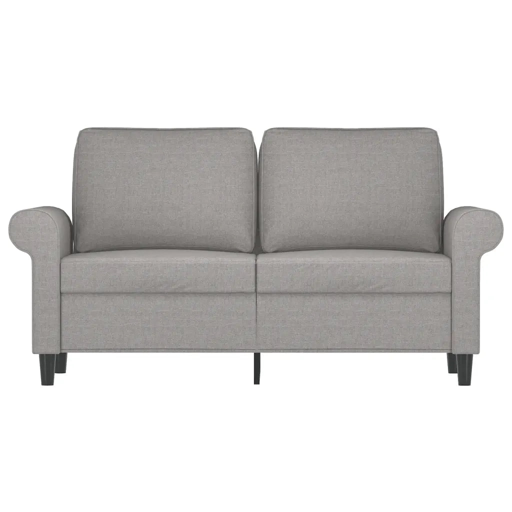 Divano a 2 Posti Grigio Chiaro 120 cm in Tessuto 349185