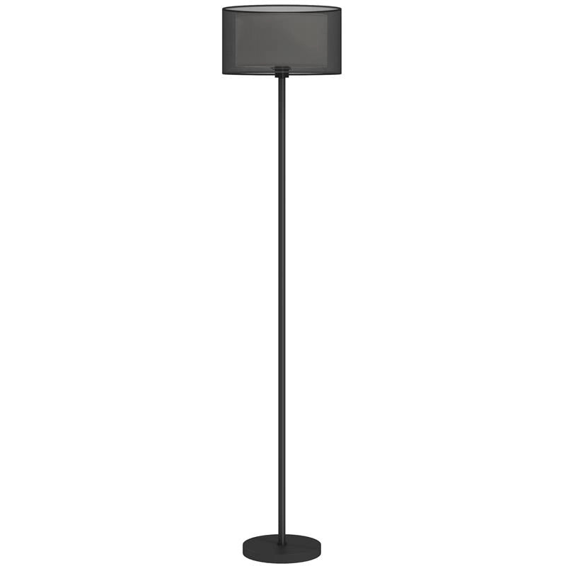 LAMPADA DA TERRA MODERNA CON DOPPIO PARALUME E INTERRUTTORE A PEDALE, Ï33 X 152.5 CM, NERO