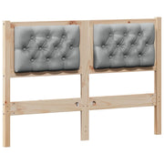 Testiera | Testata Marrone e grigio chiaro 120 cm Legno di pino massello