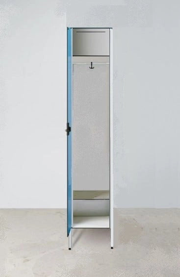 Armadio spogliatoio in laminato stratificato HPL ad 1 posto certificato per uso alimentare cm. 40x50x200h