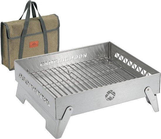 Fornello a Gas Portatile con Cassetta di Accensione - Fornello da Giardino Patio Fornello da BBQ per Campeggio e Fornello da Esterno