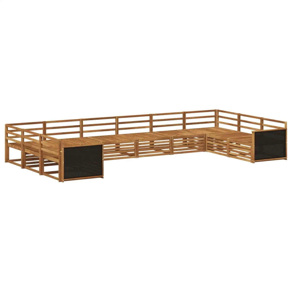 Set divani 10 pz Legno di Acacia Massello 3383882