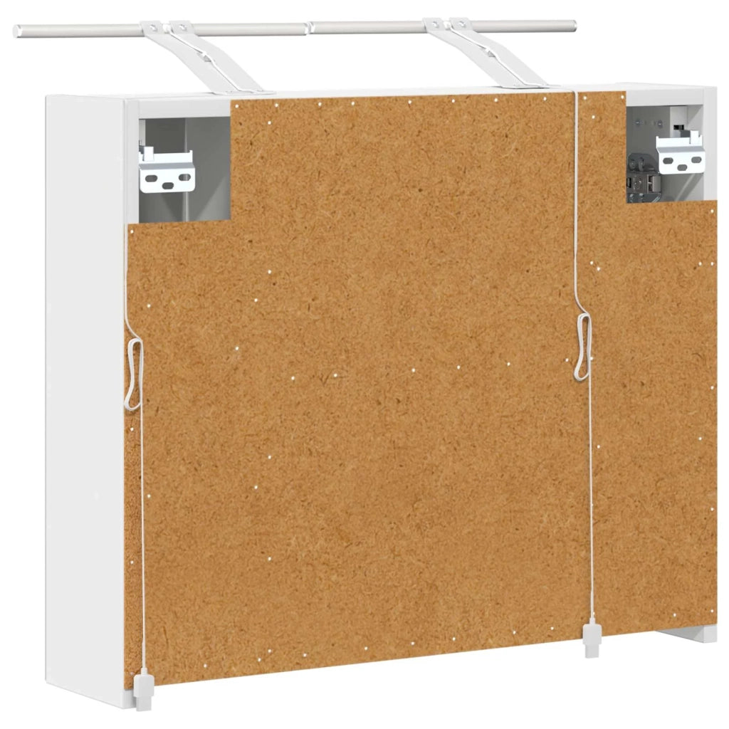 Mobiletto per specchio da bagno Bianco 60 x 14,5 x 50 cm