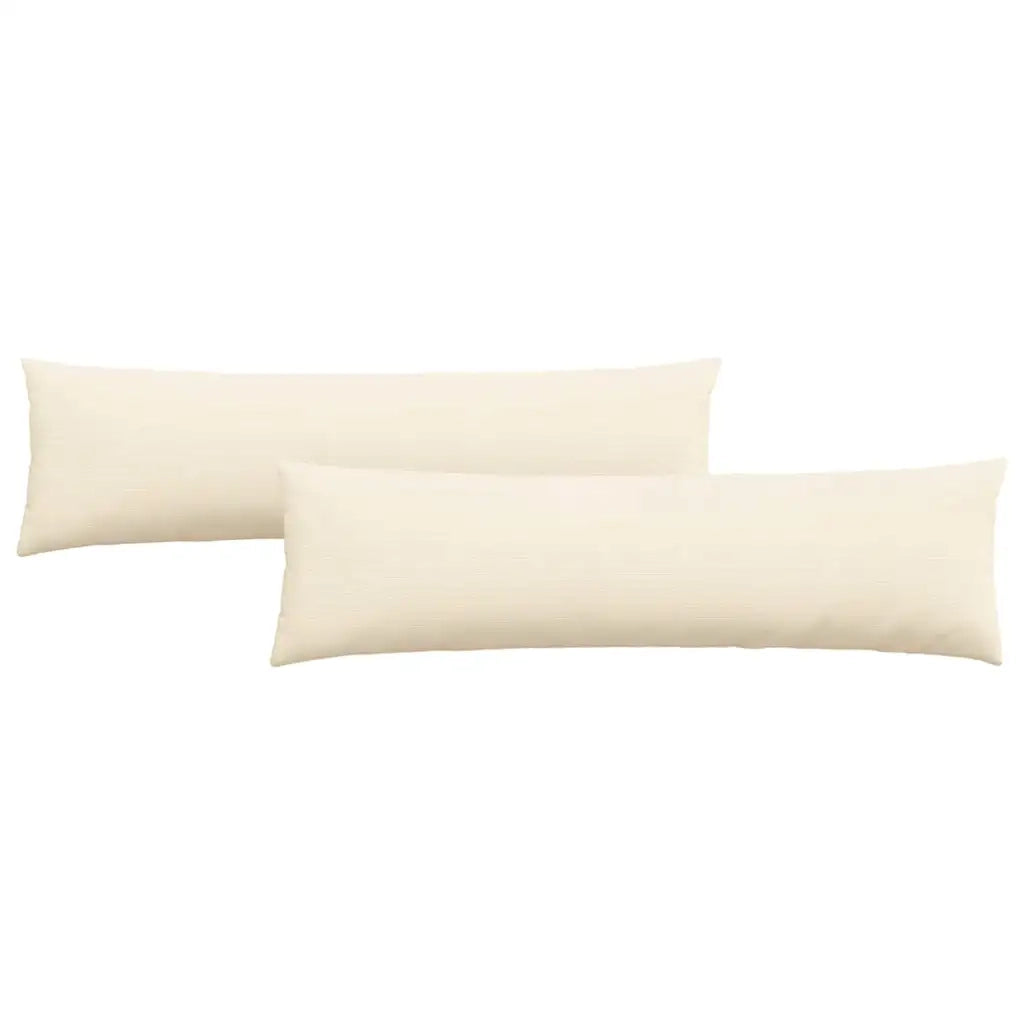 Cuscini da Divano 2 pcs Crema 145 x 40 cm Tessuto in Cords 42013862
