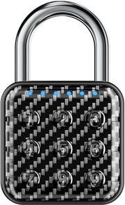 Combinazione di serratura, combinazione di serratura, serratura e serratura sportiva - Alta sicurezza, facile da utilizzare per la palestra, la scuola, il viaggio, all'aperto - Fibra di carbonio nera