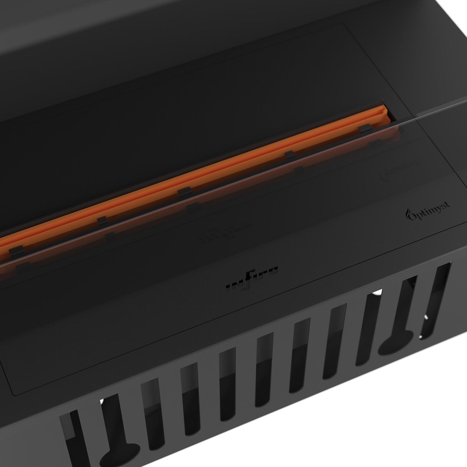 Camino a Vapore Elettrico Bifacciale Angolare a Destra 80x50x40 cm Invapo Corner P800 con Ricarica Automatica Nero