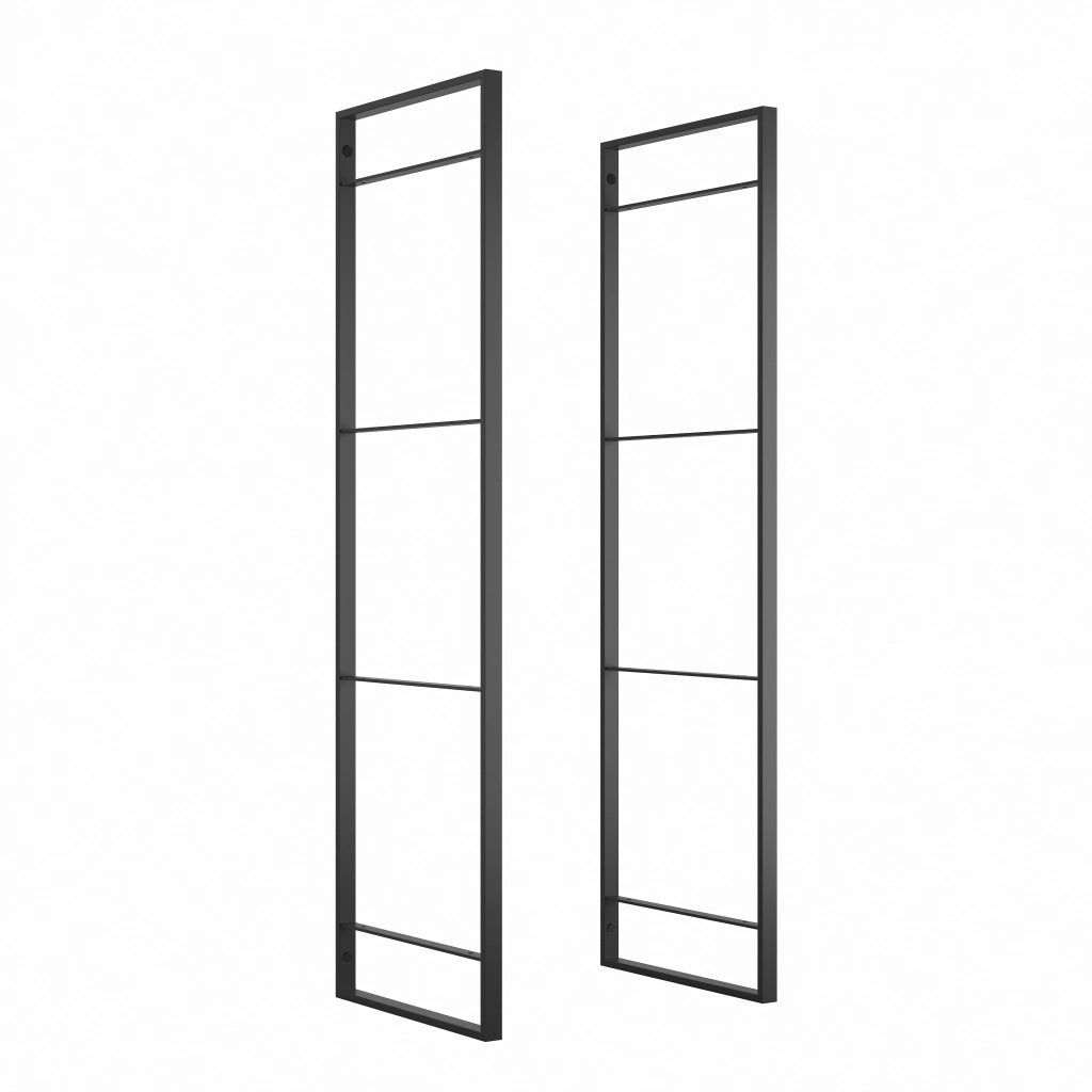 Emuca Struttura per Scaffale Lader, 1150, Verniciato nero, Acciaio