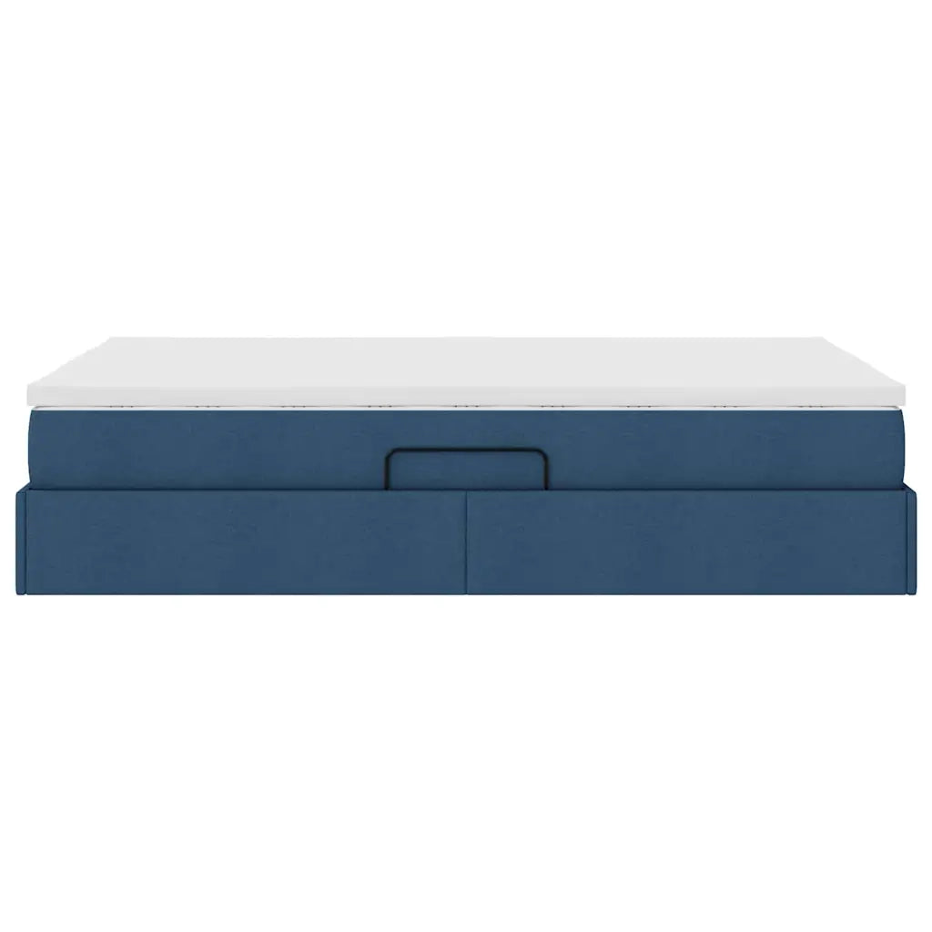 Letto con contenitore e materasso Blu 120 x 200 cm Poliestere 3370223