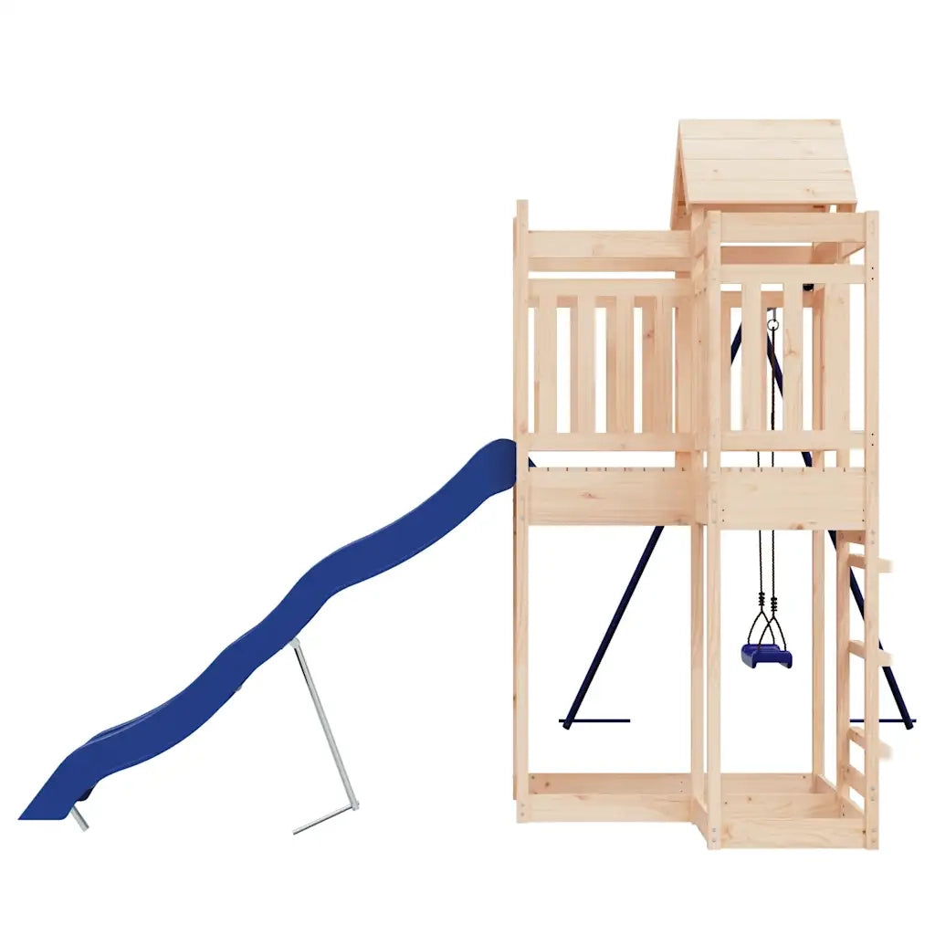 Set da Gioco da Esterno in Legno Massello di Pino