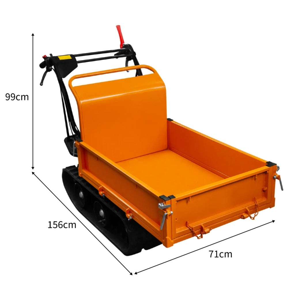 Dumper Cingolato con cassone ribaltabile idraulico 300kg di carico utile 196cc